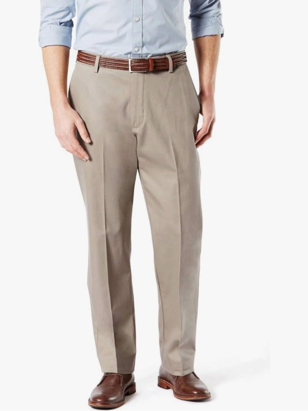 Dockers Classic Fit Signature Khaki Lux Cotton Stretch Pants Beige Size 50x29